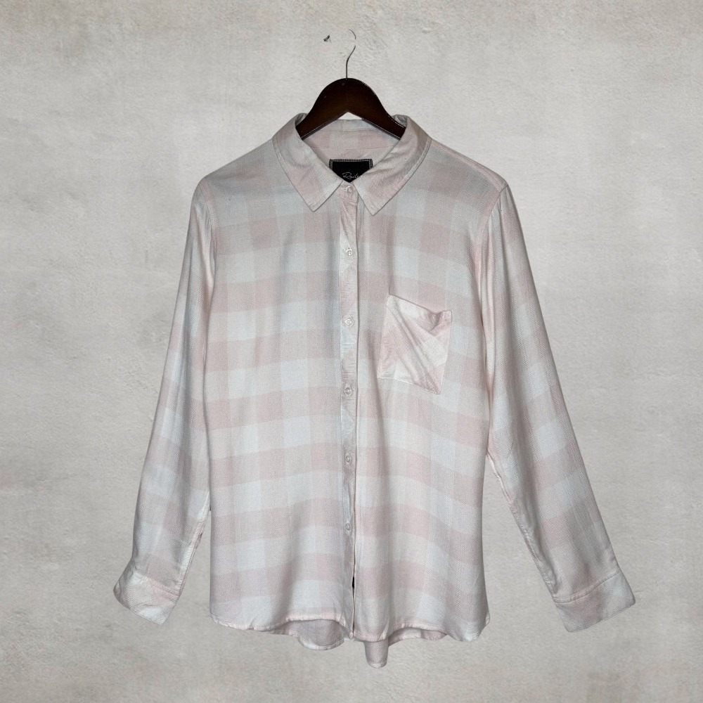Rails Hunter Check Plaid Shirt NEW Pink White Large